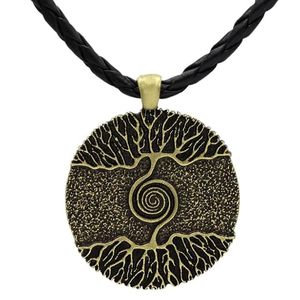 Number Tree <b>Copper</b> Rustic Alloy Pendant with 24-Inch Leather Cord <b>Chain</b> for Men - Product Image 3