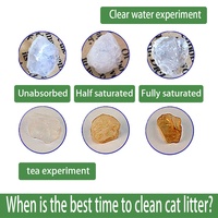 Mbiby Litière pour chat en cristal micro très absorbante taille 1-8mm avec contrôle fort des odeurs Options bleu et blanc sans poussière