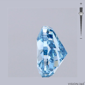 Zisma Jewellery - Diamante Cultivado en Laboratorio con Certificado IGI, Corte Corazón, Color Azul Intenso |   Diamante CVD VS1 Cultivado en Laboratorio, Suelto |   Anillo Personalizado - Product Image 2