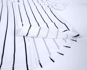 Maillots de baseball Heritage en tissu polyester traditionnel, avec texture authentique et coutures doubles renforcées. - Product Image 5