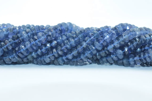 Perles rondes facettées en iolite bleue de qualité supérieure, provenant d'une boutique de pierres précieuses indienne, 4-8 mm, brin de 8 pouces, naturelles, pour la fabrication de bijoux - Product Image 4