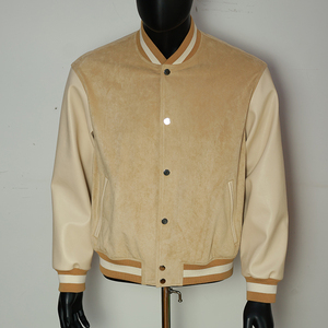 Custom Chenille Patch Embroidery Wool Sleeve Vintage Baseball Letterman Varsity <b>Jacket</b> for Unisex Cartoon Streetwear - Product Image 1