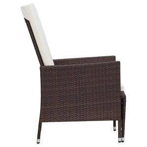 Conjunto de Muebles de Jardín de Mimbre Marrón, Muebles de Exterior de 2 Plazas, Resistentes a la Intemperie, Diseño Contemporáneo - Product Image 6