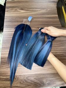 2024 Hot Mix Color Bonestraight Hair Extensions Training Heads Female Vietnamese <b>Braiding</b> Bundles for Women - Product Image 6