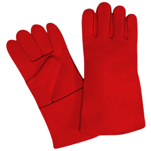 Cowhide Split Leather Hi Vis Winter Workwear Safety <b>Gloves</b> Heavy Duty Heat Spark Reflective <b>Long</b> Lasting ANSI CLASS 1 EN SAFETY - Product Image 3