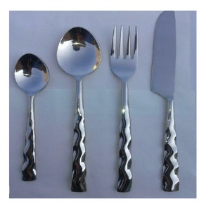 Couverts de luxe pour hôtel, finition brillante, design courbé à la main, avec manche incrusté d'os, accessoires de table et de cuisine - Product Image 5