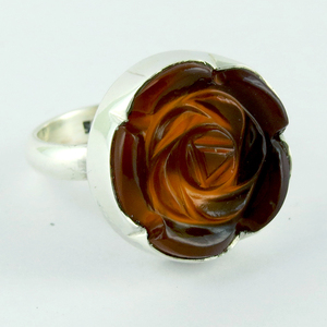 Anillos de Plata de Ley 925 con Cornalina en Forma de Corazón, Estilo Bohemia, de Shri Ashapura Jewels, con Engaste de Bisel, Valorados por Terceros - Product Image 3