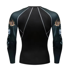 Nouvelle Arrivée 2026 – Meilleure Qualité – Rashguard de Compression pour Homme pour l'Entraînement BJJ – Maillot de Surf OEM pour Adulte en Spandex/Polyester - Product Image 3