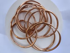 Handmade Thin Pure Copper Cuff Bangle <b>Bracelet</b> Paddle End Solid Metal Copper Craft Healing Dainty Jewelry For Women Men and OEM. - Product Image 5
