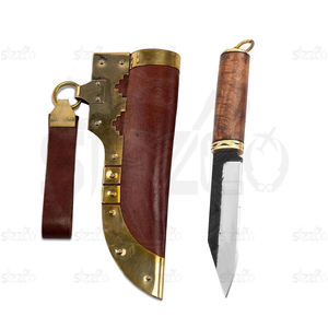 Cuchillo Puukko Hecho a Mano Personalizado |   Cuchillo de Supervivencia Nórdico de Hoja Fija de Acero con Alto Contenido de Carbono |   Cuchillo de Caza y Camping con Funda de Cuero - Product Image 4