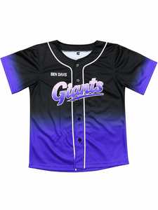 Maillot de baseball Marter Industry Giants pour homme, sublimé, anti-humidité, uniforme d'équipe, manches courtes - Product Image 1