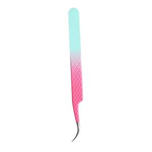Pinzas Quirúrgicas de Precisión Morje para Pestañas, Acero Inoxidable, Punta Lisa, 10 mm, Mango con Degradado Rosa, MS-ET-0007 - Product Image 2