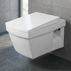 Luxury Gold Color Wall Hung Toilet Rimless <b>Ceramic</b> Water Closet Modern Wall Mounted WC <b>Pan</b> For Bathroom - Product Image 4