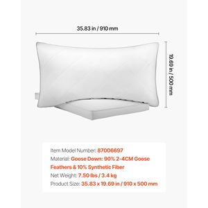Set di 2 Cuscini Riscaldati King Size di Lusso per Hotel, Imbottitura Alternativa Originale, Motivo a Stelle, Esperienza di Sonno Confortevole - Product Image 5