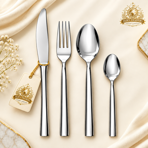 Juego de cubiertos de acero inoxidable con mango con diseño en espiral, juego de cubiertos plateados de lujo con acabado espejo, juego de cuchillo, tenedor y cuchara para la cena - Product Image 5