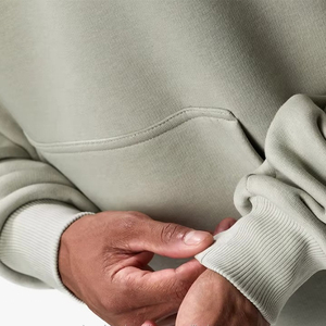 ชุดวอร์มแบบเรียบง่ายทรงโอเวอร์ไซส์ ชุดกีฬาแบบ unisex กางเกงวอร์มทรงหลวมและเสื้อฮู้ดดี้ ชุดวอร์มผู้ชาย ผ้าฝ้าย 100% - Product Image 6