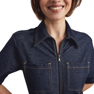 Mono de Mezclilla para Mujer con Cinturón, Ropa Casual de Moda, Fabricante OEM ODM - Product Image 4
