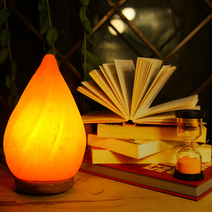 Lámpara de Sal Rosa del Himalaya LED, Forma de Lágrima Natural Tallada, Ecológica, Luz Ambiental Cálida Rústica para Decoración del Hogar - Product Image 4