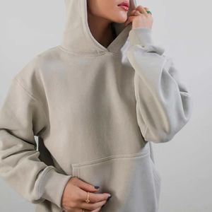 Sweat-shirts à capuche pour femmes de haute qualité, à épaules tombantes, nouveau design, vêtements de rue d'hiver, multi-poches, sweats-shirts surdimensionnés pour femmes - Product Image 3