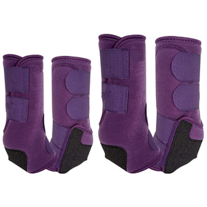 Equestrian Supplies Luxury Premium Quality Horse Leg Protector <b>Boots</b> Bonded Leather Cotton Tendon Ankle Protection Racing - Product Image 3
