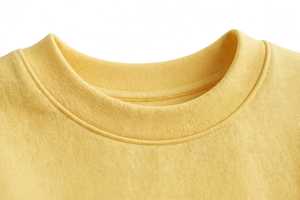Sweat-shirt en molleton épais à col rond jaune en coton, à épaules tombantes, manches longues, brodé, pull Cherish, haut d'automne - Product Image 3