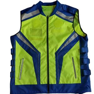 Salut Vis Orange maille Construction gilets de sécurité gilet de sécurité réfléchissant Multi poches vêtements de travail nouveau de haute qualité - Product Image 1