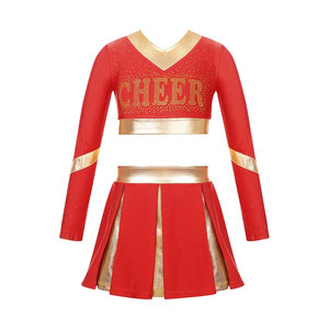 Créez Votre Propre Tenue d'Équipe : Uniforme de Cheerleading en Polyester Doux avec Strass sur le Devant – Tenue d'Entraînement pour Adultes - Product Image 1