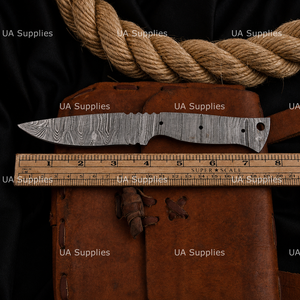Cuchillo de Caza Hecho a Mano de Acero de Damasco, Hoja Lisa con Punta Caída, Producción Personalizada OEM ODM, Proveedor Mayorista de Fábrica - Product Image 2