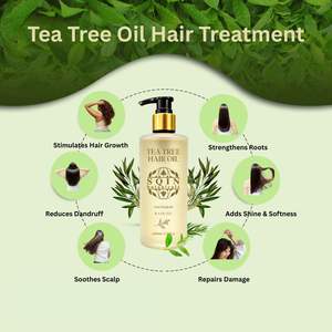 เซรั่มบำรุงเส้นผมและหนังศีรษะสูตรทีทรีออยล์ แบรนด์ส่วนตัว สำหรับการเจริญเติบโตของเส้นผม  น้ำมันบำรุงเส้นผม น้ำมันหอมระเหย  ผู้จัดจำหน่ายขายส่ง รับผลิตแบบ OEM/ODM - Product Image 4