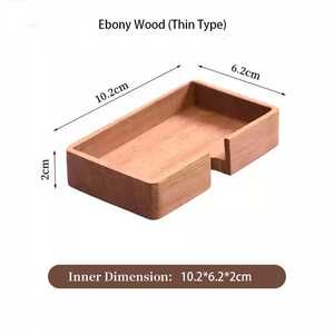Bulk Wooden Business Card Holder | <b>Solid</b> <b>Wood</b> <b>Desk</b> Card Stand | Office - Product Image 5