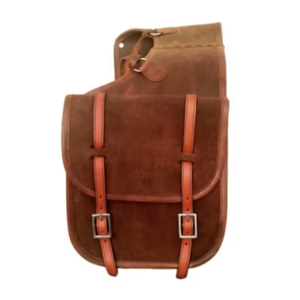 Sacs de selle en cuir faits main de qualité supérieure pour chevaux, sacoches de rangement équestres western, équipement d'équitation, qualité export Inde, approvisionnement en gros OEM pour chevaux - Product Image 3
