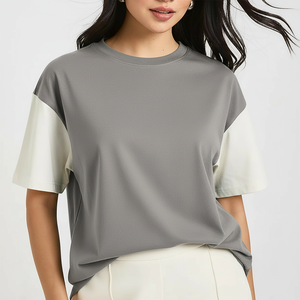T-shirts personnalisés pour femmes en gros – Logo imprimé sur mesure, 100 % coton, légers, coupe oversize, manches courtes, écologiques, pour l'été - Product Image 5