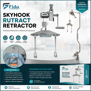 ชุดเครื่องมือถ่างเต้านมภายใน Fida Retraction Internal Mammary Retractor Skyhook Set Ratchet Assembly สำหรับเครื่องมือ MICS ระหว่างซี่โครง - Product Image 5