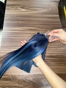 Paquetes de cabello de mezcla de colores súper doble dibujado con cierre de hueso recto crudo Remy vietnamita mujer paquetes de cabello humano con cierre - Product Image 3