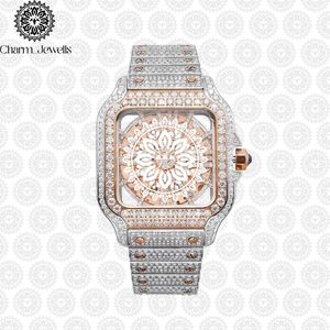Reloj Charm_Jewells de Lujo en Acero Inoxidable de 40 mm con Detalles de Diamantes, Movimiento Mecánico Analógico, Fecha Automática, Resistente al Agua 10 Bar - Product Image 2