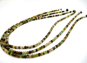 Natural Multi Peruvian <b>Opal</b> Beaded <b>Necklace</b> Magnetic Clasp Rondelle Shape - Product Image 5