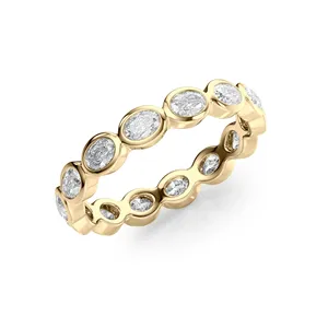 Velmiquea Oval East West Bezel Lab Grown <b>Diamond</b> Eternity <b>Ring</b> IGI Certified - Product Image 4