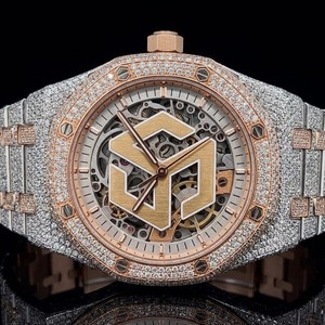 Luxury Stainless Steel Moissanite Diamond Iced Out <b>Watch</b> Men Women Fashion Wristwatch - Product Image 4