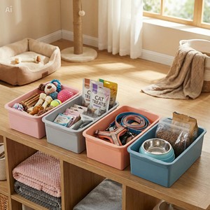 OEM Custom PP Plastic <b>Storage</b> Box With Lid Stackable Organizer <b>Bin</b> - Product Image 5