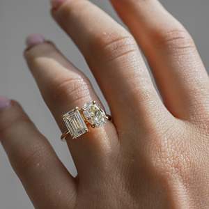 Bague de fiançailles et de mariage solitaire en or massif 14 carats avec diamant de laboratoire de 1 à 4 carats, certifiée IGI, bijoux fins de luxe unisexe - Product Image 6