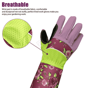 Custom Floral Rose Pattern <b>Long</b> Cuff Gardening <b>Gloves</b> Breathable Protective Work <b>Gloves</b> For Women Yard Garden OEM ODM - Product Image 6