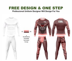 Combinaison de compression pour homme au design élégant, impression par sublimation, qualité exceptionnelle, tissu respirant, manches longues, ensemble de rashguard MMA - Product Image 2