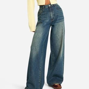 Pantalones de Mezclilla para Mujer, Estilo Holgado, 2025, de Alta Calidad, con Bordado Personalizado, 100% Algodón Premium - Product Image 6