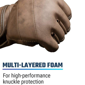 Custom Design MMA Gloves Brown Color Genuine Leather Cowhide UV Protection Adjustable Wrist Strap Lightweight <b>Hook</b> Loop Closure - Product Image 4