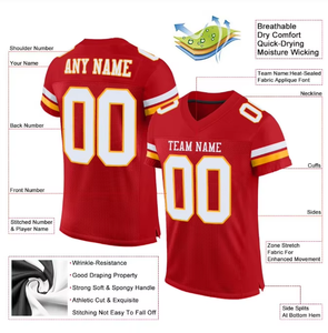 Nouveau style de maillot de football américain imprimé, 100% polyester, manches courtes, logo sur le devant, évacuation de l'humidité, personnalisable, équipe nationale - Product Image 3