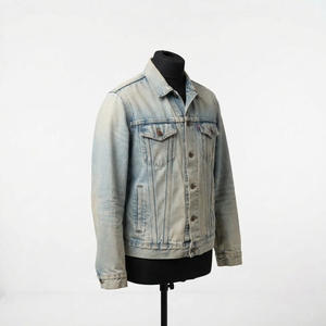 Veste en jean pour homme, grande taille, respirante, fermeture éclair, confortable, hiver, 100% coton, coupe-vent, séchage rapide - Product Image 5