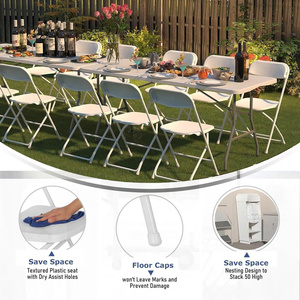 Chaise pliante moderne en acier inoxydable - Siège extérieur durable pour jardins, plages, salons, cuisines, espaces publics - Product Image 2