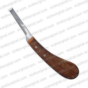 Cuchillo de Herrador para Pezuñas, Hoja Estrecha de Doble Cara (Derecha/Izquierda), Acero Inoxidable, Herramienta Profesional para Recortar Pezuñas - Product Image 4
