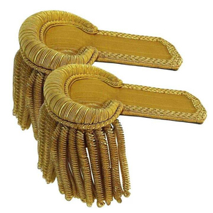 Epaulettes con flecos y bordado de hilo metálico, insignias personalizadas para uniformes de ceremonia, bandas de marcha, desfiles y eventos. - Product Image 1