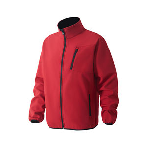 Veste à capuche de couleur unie d'automne avec logo personnalisé, imperméable, coupe-vent, veste softshell pour la randonnée en plein air pour hommes - Product Image 1